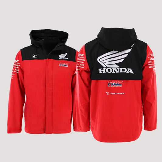 Chaqueta Cortaviento Honda Roja y Negra – Ligera, Unisex